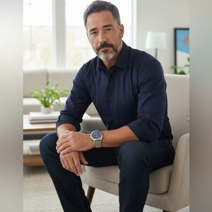 Invicta Blue Dial Silver Chronograph Watch